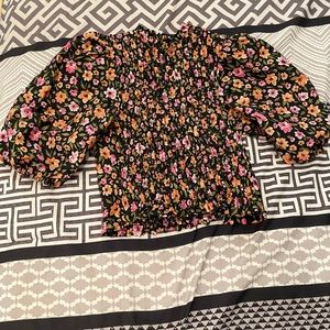 H$M floral print details blouse